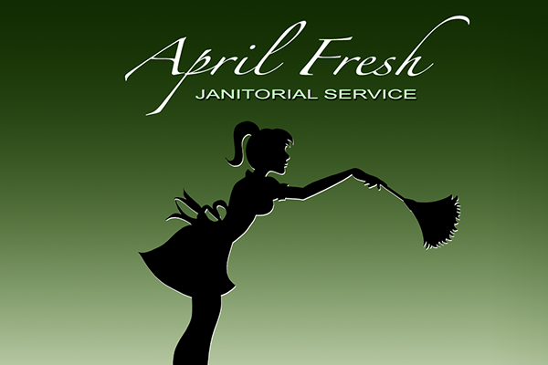 click first design april fresh janitorial service logo